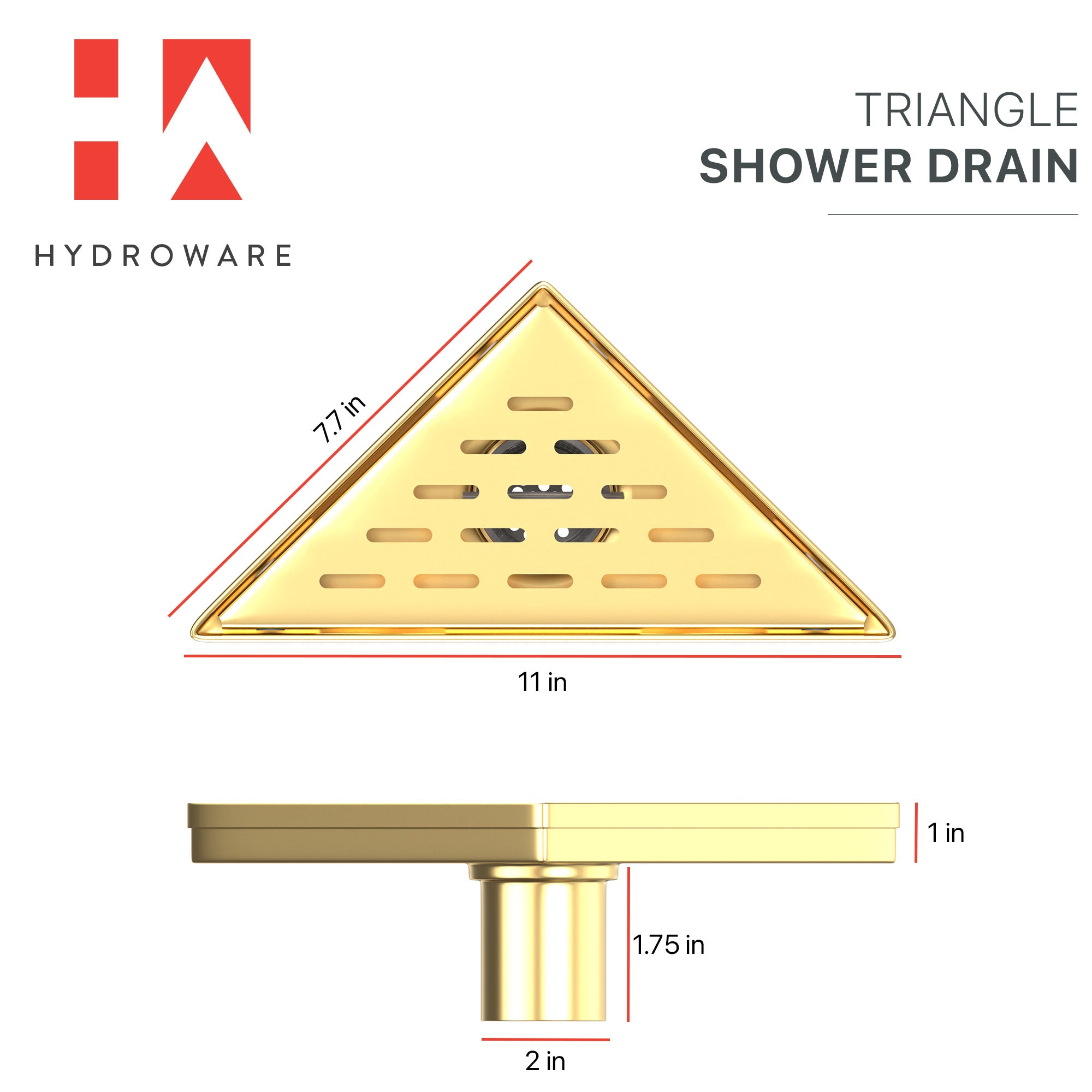 Triangular Grid Drain Triangle Shower Drain – HYDROWARE