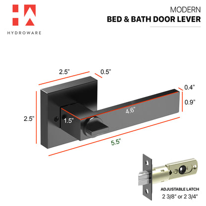 Square Door Lever with Key (Keyed Entry)