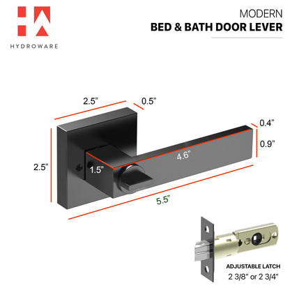Round Door Lever with Privacy Lock (Turn - Lock + Emergency Release Pin)