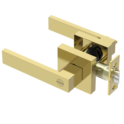 Round Door Lever with Privacy Lock (Turn - Lock + Emergency Release Pin)