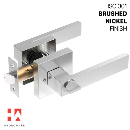 Round Door Lever with Privacy Lock (Turn - Lock + Emergency Release Pin)
