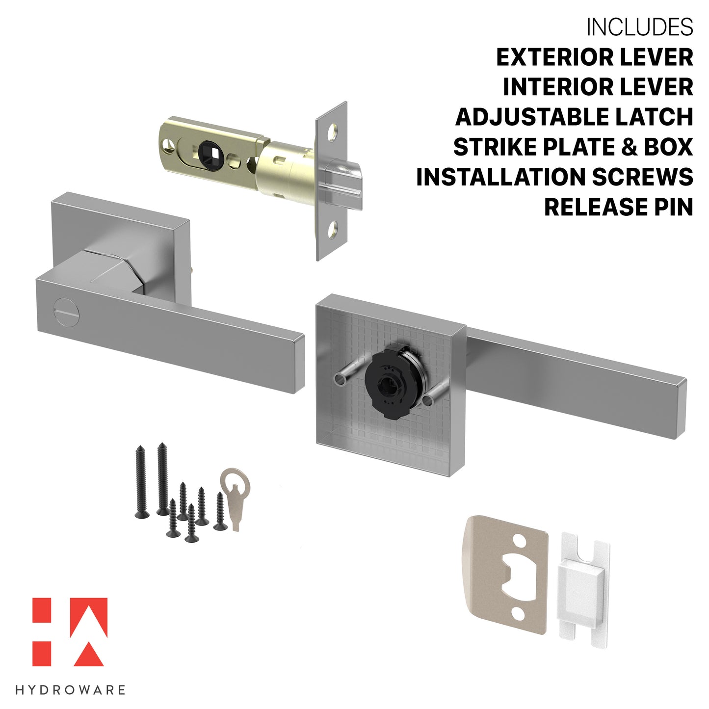 Round Door Lever with Privacy Lock (Turn - Lock + Emergency Release Pin)