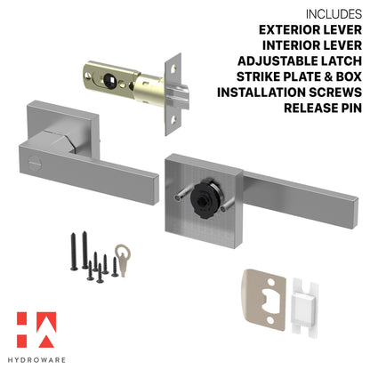 Round Door Lever with Privacy Lock (Turn - Lock + Emergency Release Pin)