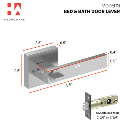 Round Door Lever with Privacy Lock (Turn - Lock + Emergency Release Pin)