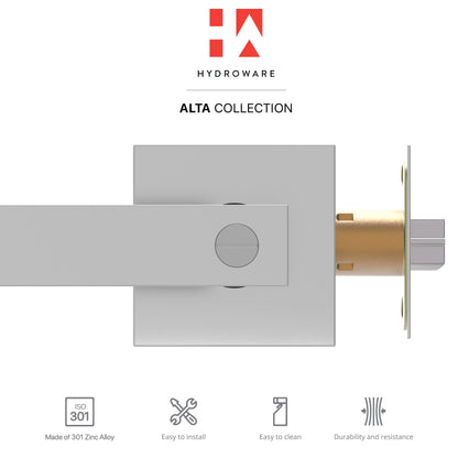 Square Door Lever with Key (Keyed Entry)