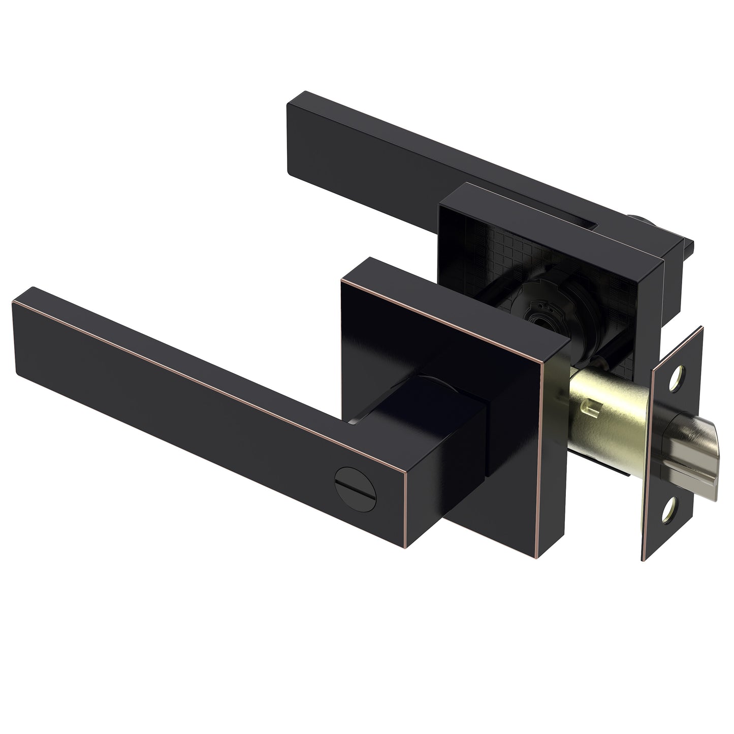 Round Door Lever with Privacy Lock (Turn - Lock + Emergency Release Pin)