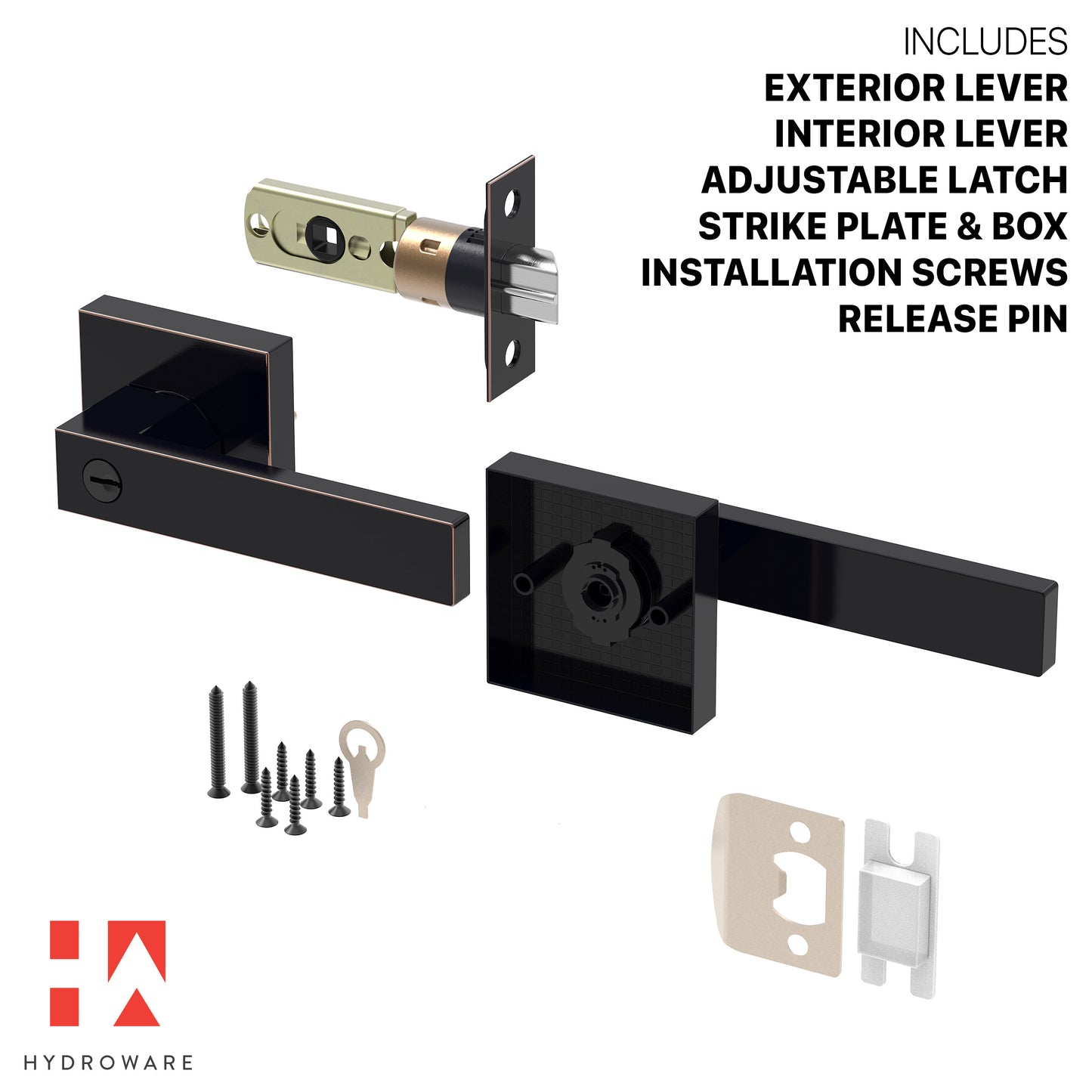Round Door Lever with Privacy Lock (Turn - Lock + Emergency Release Pin)